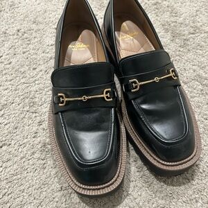 Sam Edelman Black Leather Horsebit Loafers